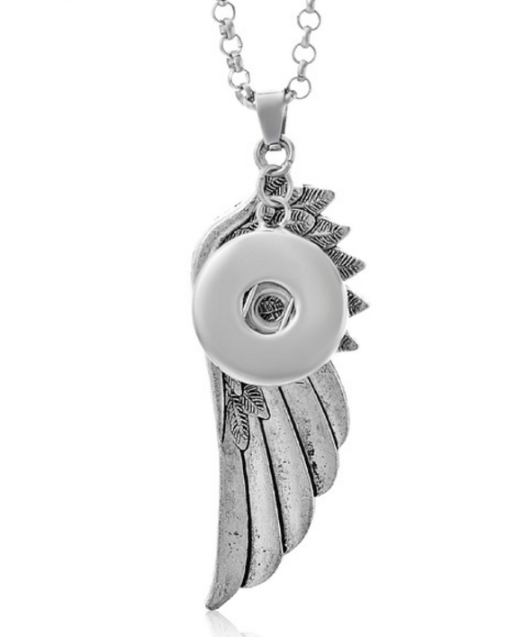 Angel Wing Snap Necklace - Gracie Roze