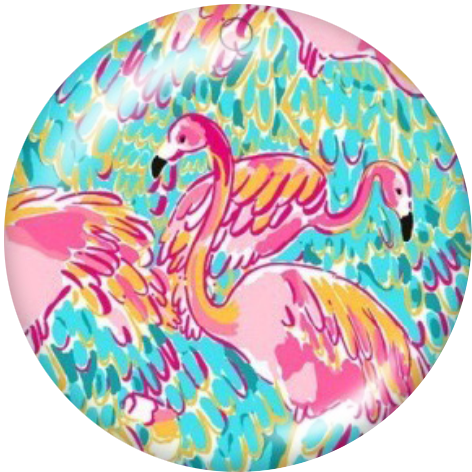 Flamingos Glass Snap - Gracie Roze