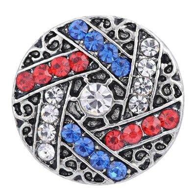 Red White and Blue Crystal Crossover Snap - Gracie Roze