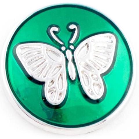 Green Metal Butterfly Snap - Gracie Roze
