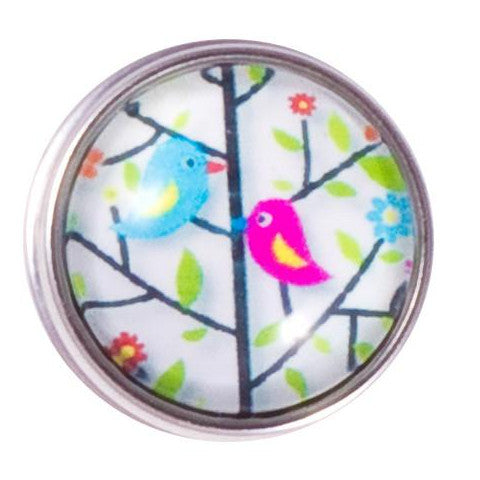 Pink and Blue Love Birds Snap - Gracie Roze
