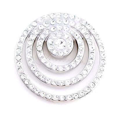 White Crystal Circles Coin - Gracie Roze