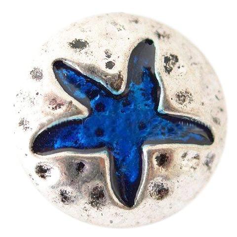 Starfish Blue Metal Snap - Gracie Roze