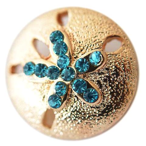 Gold and Teal Sand Dollar and Starfish Snap - Gracie Roze