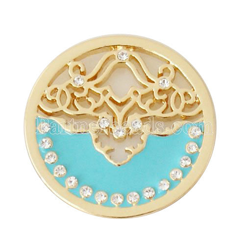 Blue and Gold Ornate Design Coin - Gracie Roze