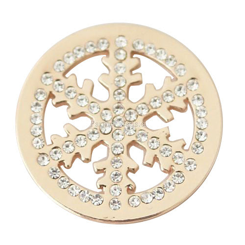 Rose Gold Diamond Snowflake Coin - Gracie Roze