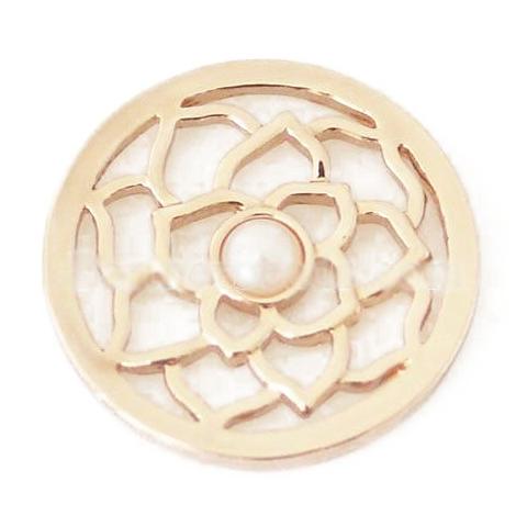 Rose Gold Flower with Pearl Coin - Gracie Roze