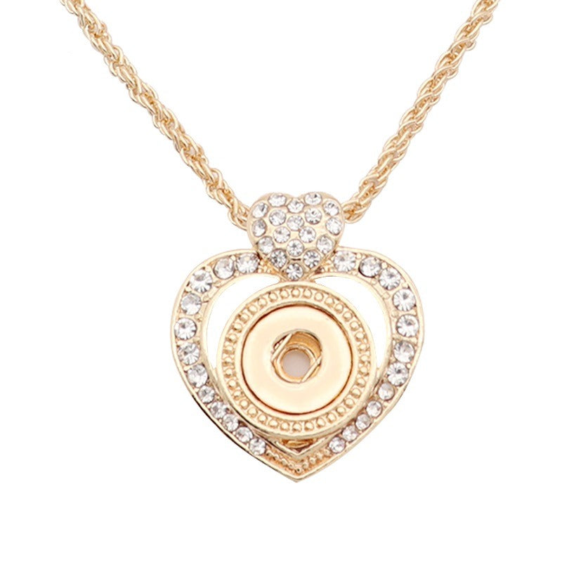 Gold Crystal Heart Mini Necklace - Gracie Roze