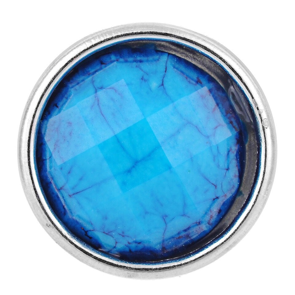 Diamond Cut Blue Mini Snap - Gracie Roze