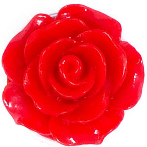 Red Resin Flower Snap - Gracie Roze
