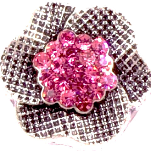 Pink Metal Flower Petal Snap - Gracie Roze