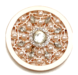Rose Gold, Silver, Gold, Black, Pearl and Crystal Web Coin - Gracie Roze