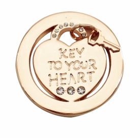 Rose Gold Key to Your Heart Coin - Gracie Roze