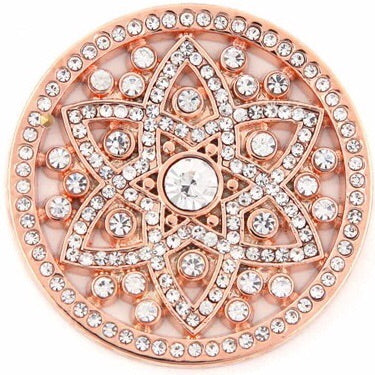 Rose Gold Crystal 6 Sided Star Coin - Gracie Roze