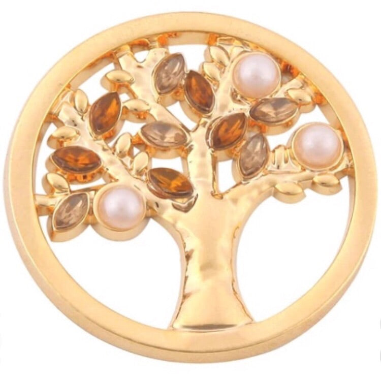 Gold - Fall Pearls Family Tree Coin - Gracie Roze