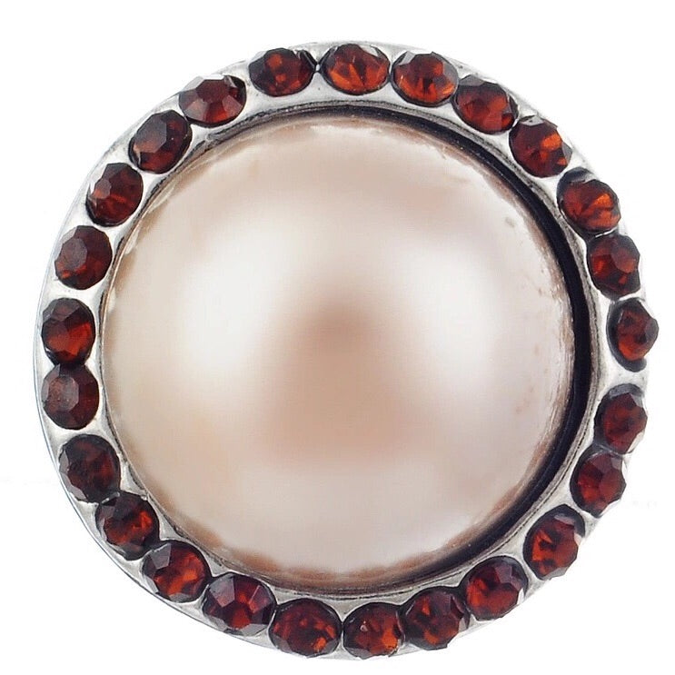 Pearl with Amber Crystals Mini Snap - Gracie Roze