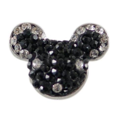 Black Crystal Mouse Ears Snap - Gracie Roze