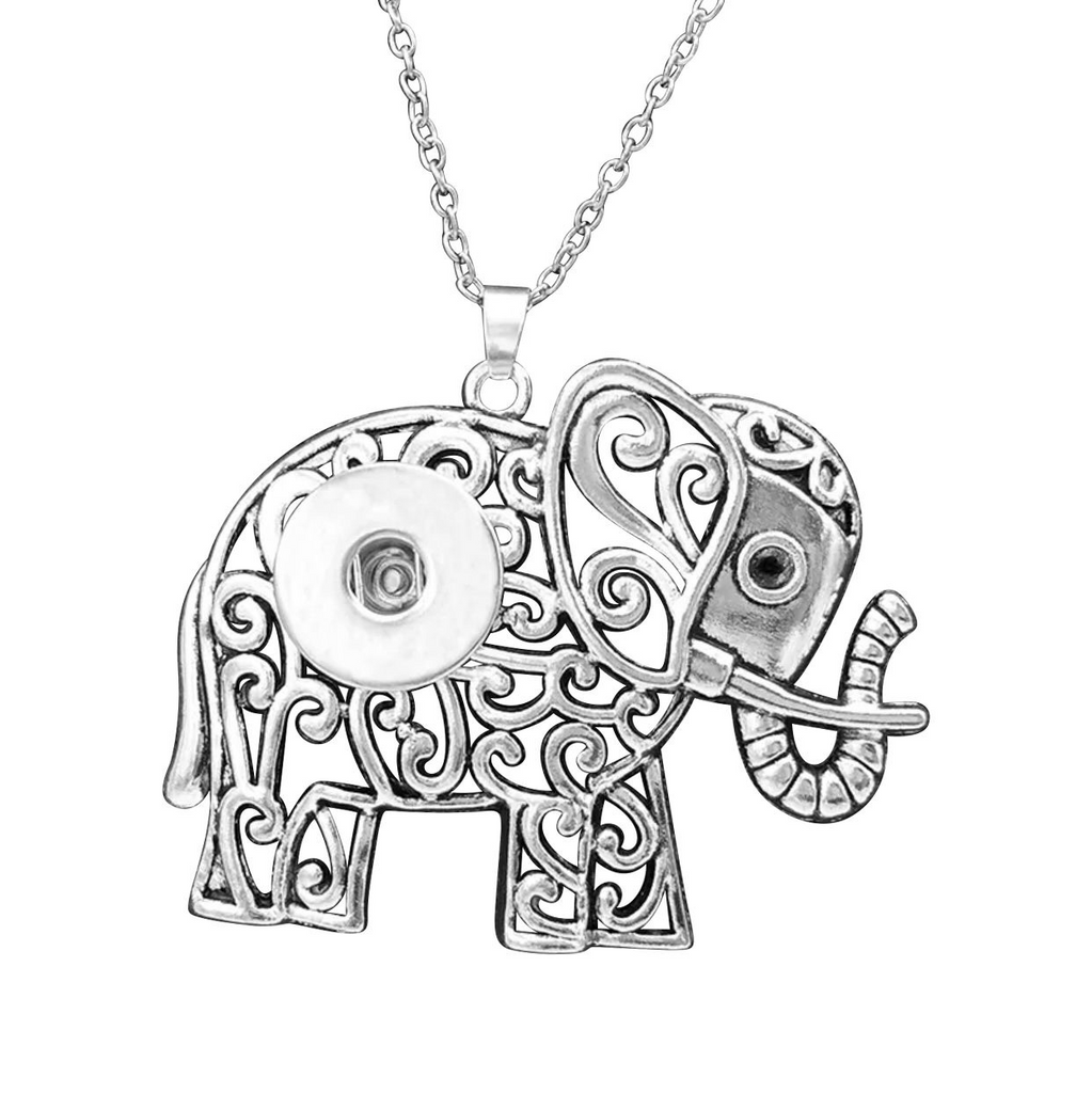 Elephant Snap Necklace - Gracie Roze