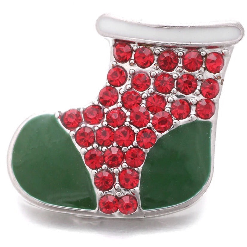 Red and Green Christmas Stocking Snap - Gracie Roze