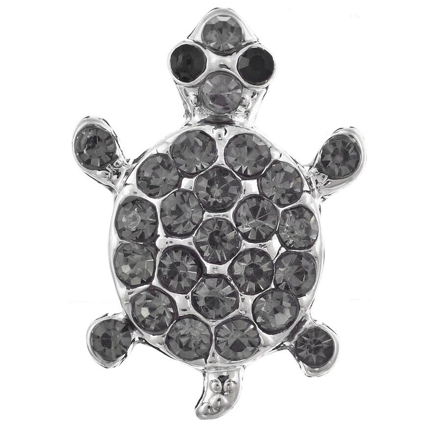 Grey Crystal Turtle Mini Snap - Gracie Roze