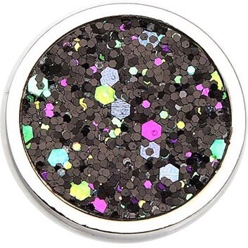 Midnight Black Glitter Coin - Gracie Roze