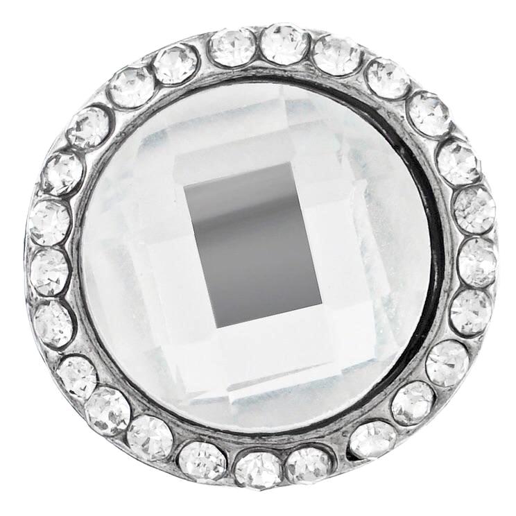 Elegant White Crystal Mini Snap - Gracie Roze