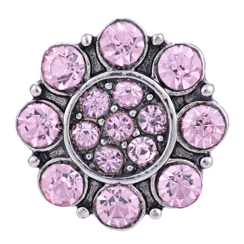 Pink Floral Cluster Snap - Gracie Roze