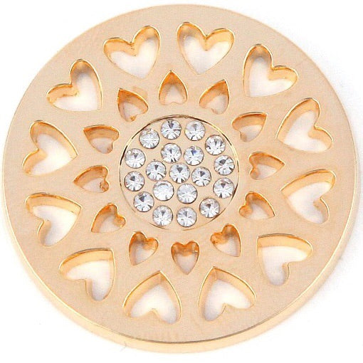 Golden Diamond Hearts Coin - Gracie Roze
