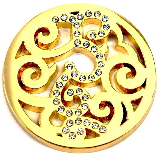 Gold - Abstract Swirls Coin - Gracie Roze