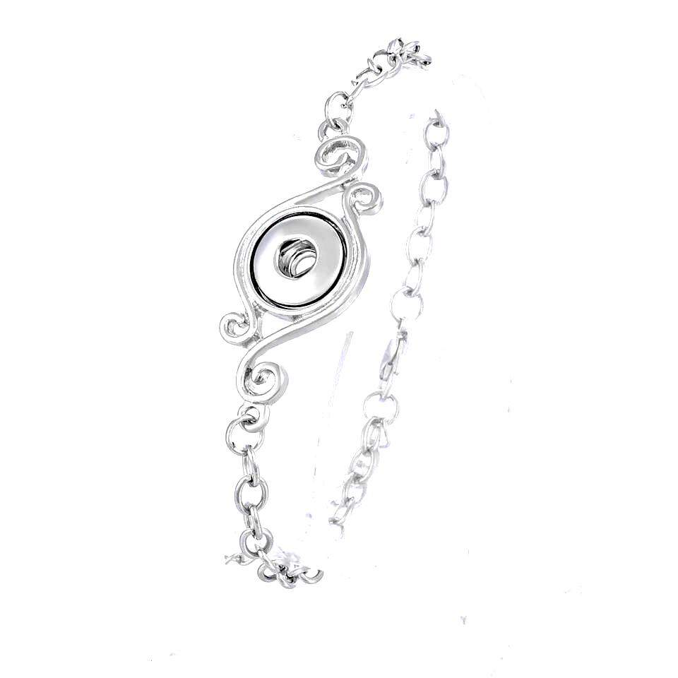 Silver Single Scroll Mini Bracelet - Gracie Roze