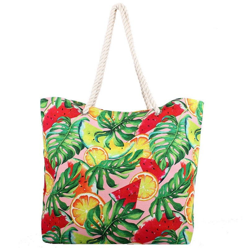 Tropical Fruits Beach Bag - Gracie Roze