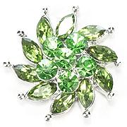 Green Crystal Pinwheel Snap - Gracie Roze