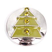 Silver and Green Metal Christmas Tree Snap - Gracie Roze