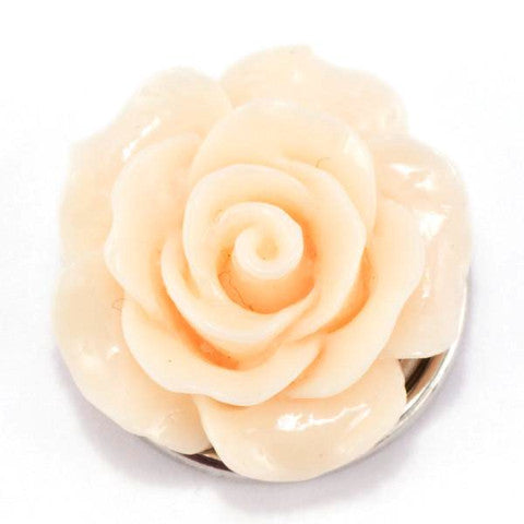 Peach 3D Resin Rose Petal Snap - Gracie Roze