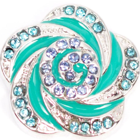Lollipop Silver and Turquoise Snap - Gracie Roze