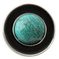 Turquoise and Black Stone Snap - Gracie Roze