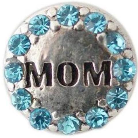 Blue Crystal Mom Mini Snap - Gracie Roze