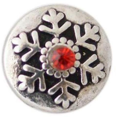 Red Crystal Snowflake Mini Snap - Gracie Roze