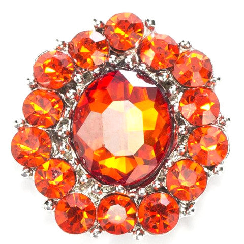 Estate Cluster Orange Crystal Snap - Gracie Roze