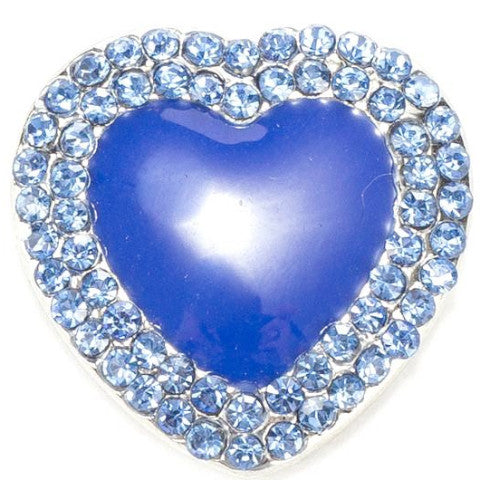 Blue Acrylic Heart Snap - Gracie Roze