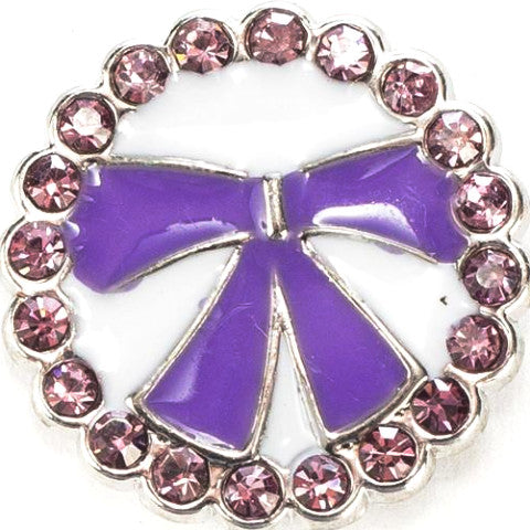 Purple Bow Crystal Snap - Gracie Roze